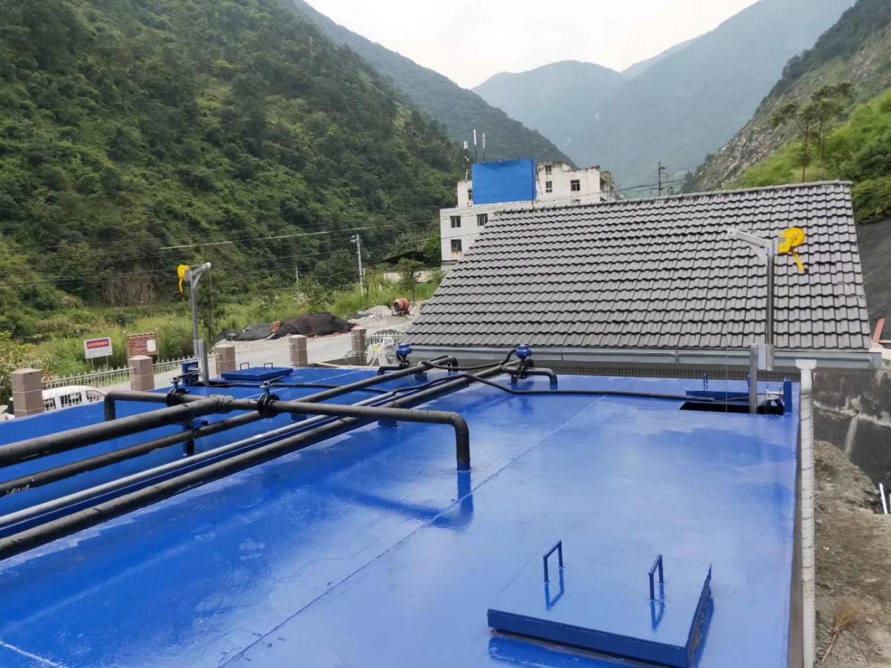 2019年8月雅安市石棉县独立工矿区处理站一体化污水设备已安装调试完成