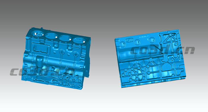 汽车发动机缸体三维检测