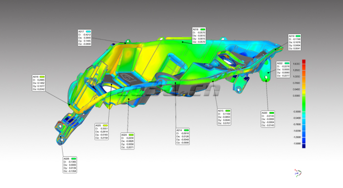 汽车前照灯外壳三维检测