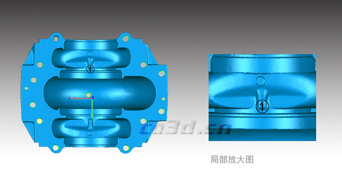 泵盖三维扫描