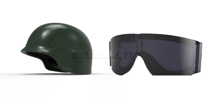 解放军头盔护目镜扫描