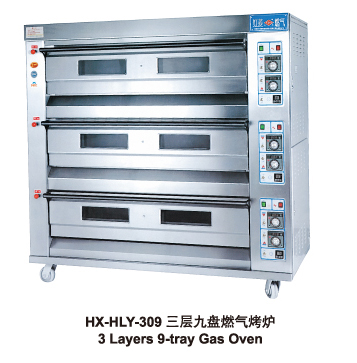 Liquified Petroleum Gas Series—3Layers9tray Gas Oven  HX-HLY-309  三层九盘燃气烤炉