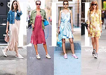 连衣裙配球鞋，美得不谦虚