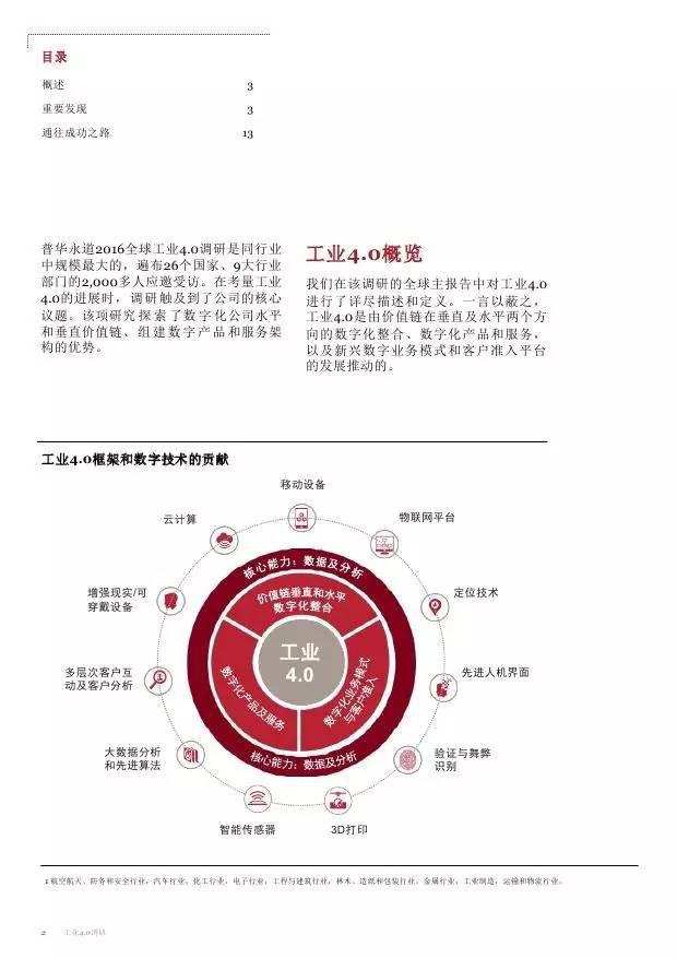 普华永道：工业4.0 打造数字化企业
