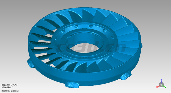 飞机引擎叶轮三维扫描案例