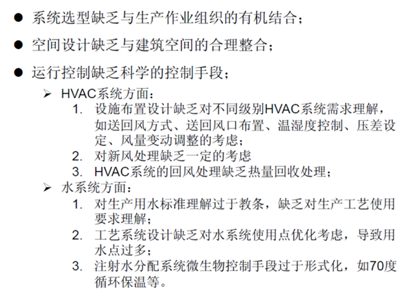 制药设施设计现状与改进方法探讨（一）——制药设施设计常见问题与原因分析