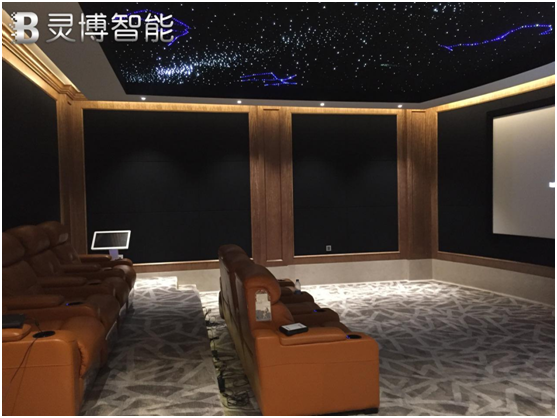 ISKSCREEN高清透声幕布180寸案例——沪上顶级豪宅上海绿城玫瑰园