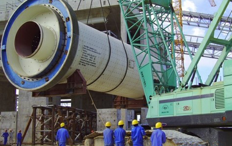 2010 Ball mill main cylinder in place for Namibia cement plant