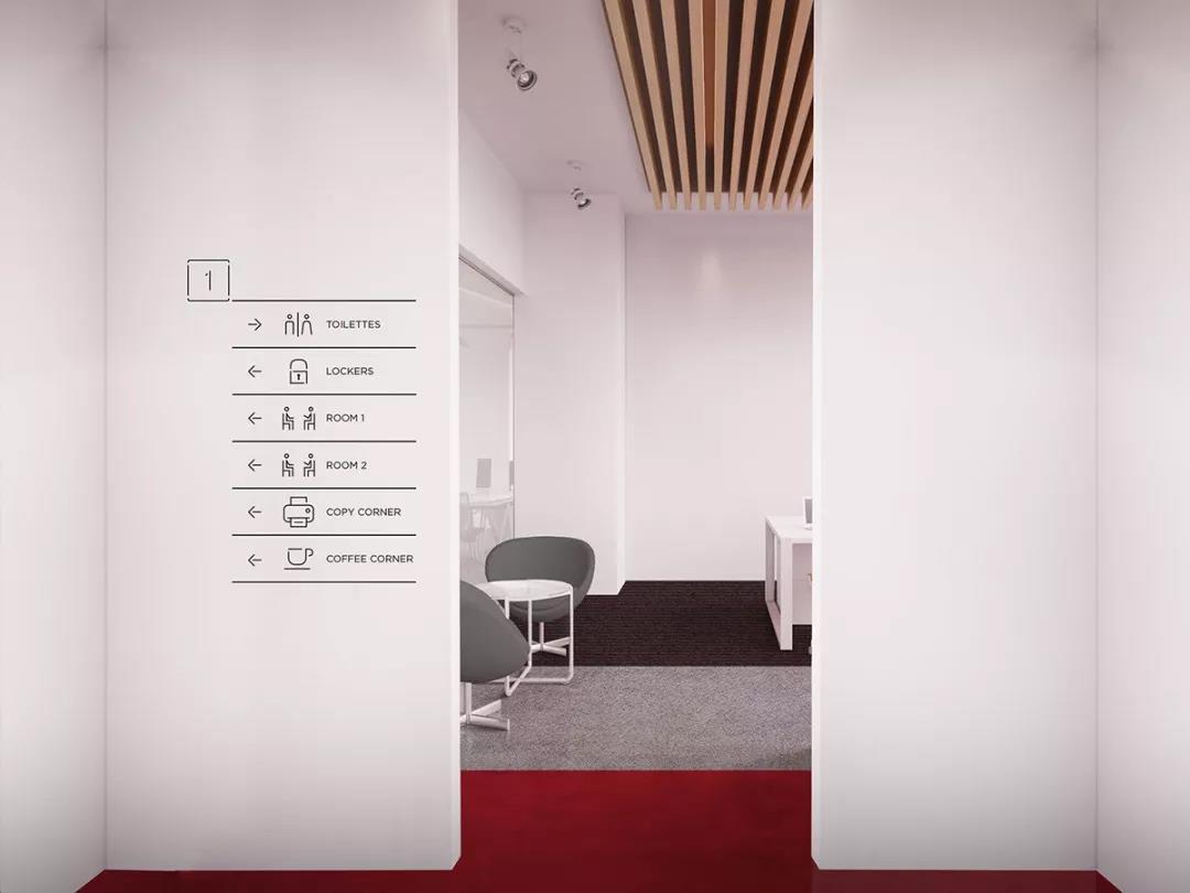 鉴赏 | Thalys 开放式办公室的导视系统设计