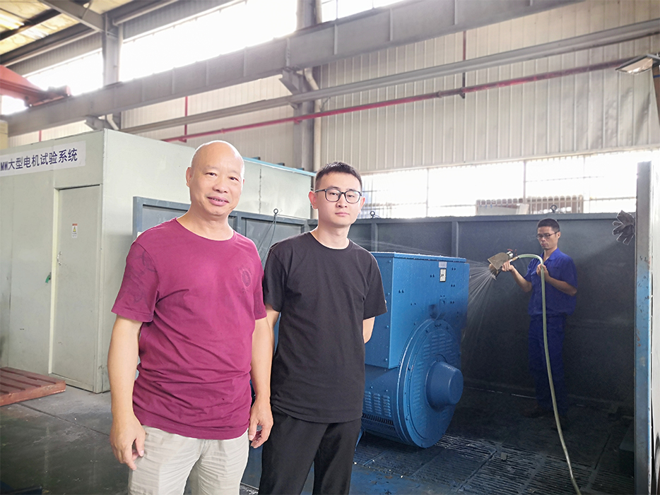Many Kungfu 1500kW marine shaft alternators pass rain test successfully.