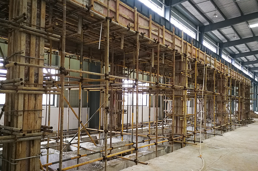 2021年 武汉土建安装项目模板支护完成