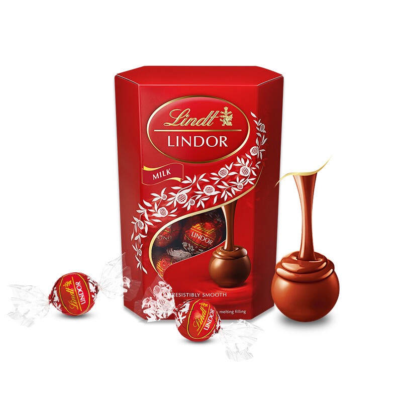 Lindt Swiss lotus Lindor soft heart milk chocolate 16 pieces, 200g