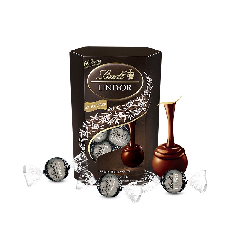 Lindt Swiss lotus Lindor soft heart dark chocolate 16 pieces, 200g