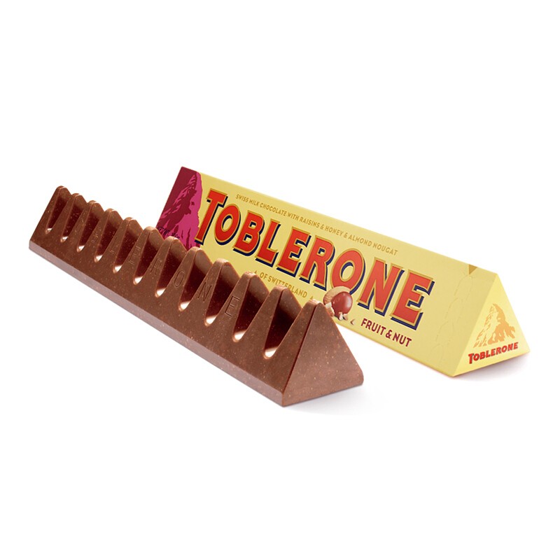 TOBLERONE Swiss triangle milk chocolate imported from Switzerland contains 100g of raisins and honey Batan xylose