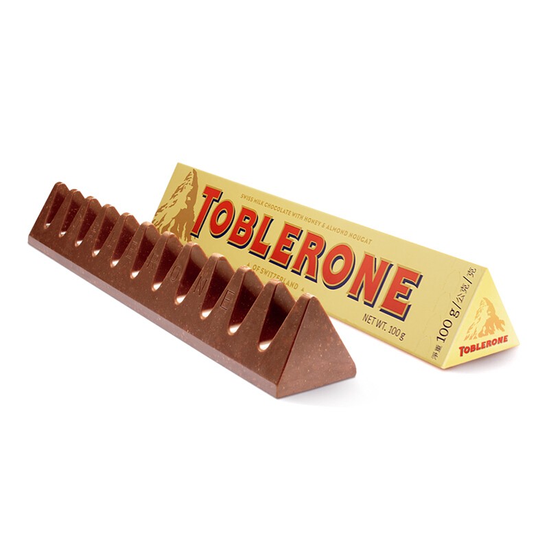 TOBLERONE Swiss triangle milk chocolate imported from Switzerland contains 100g honey and Batan xylose