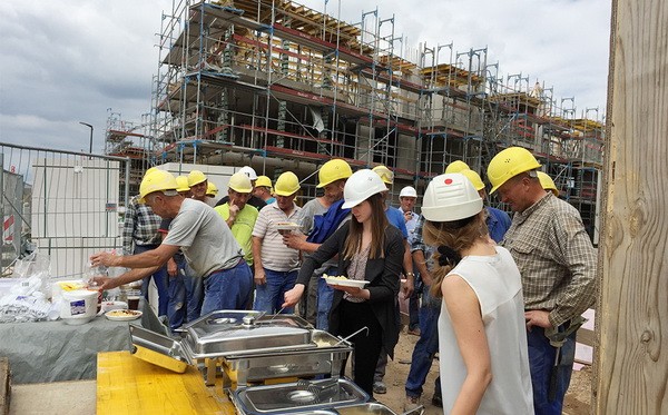 Heidelberger ökologischer Neubaubezirk im Bau