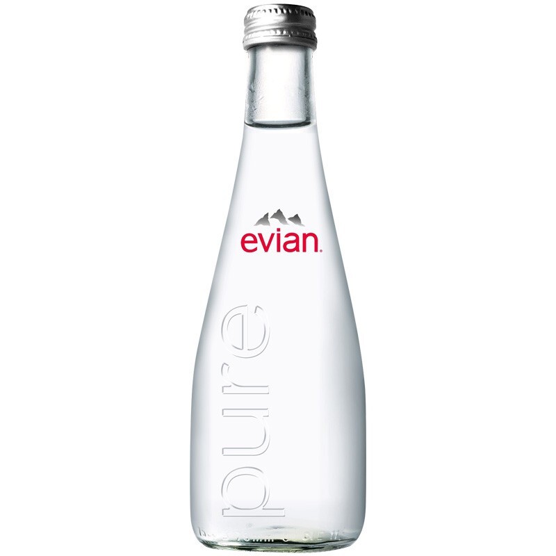 Evian 330ml in glass bottle