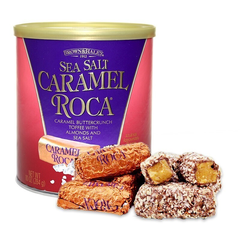 ALMOND ROCA with caramel flavor