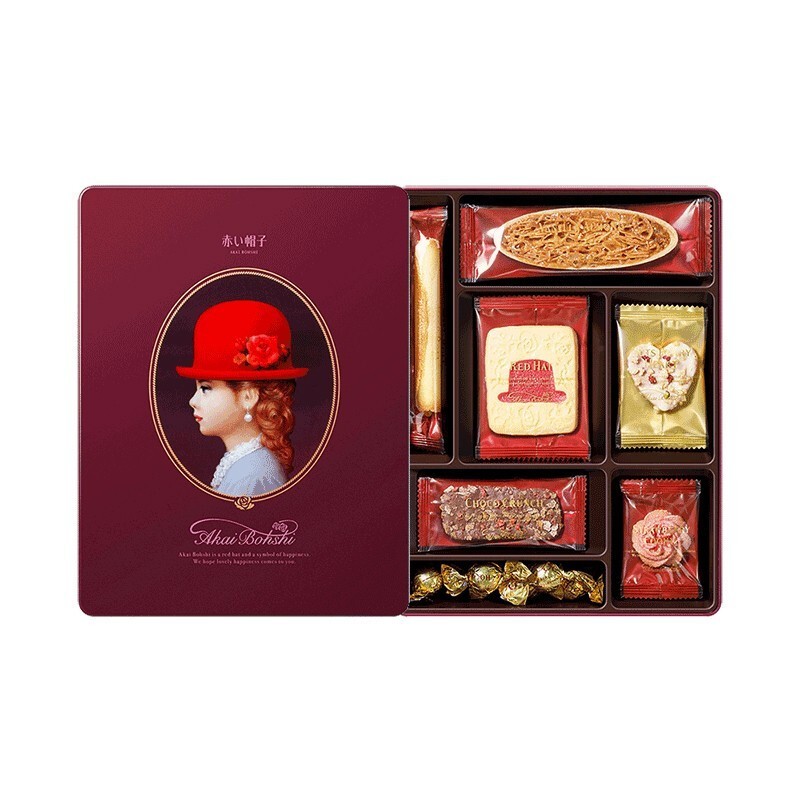 Red Hat cookies imported from Japan 17 violet gift boxes set in 116.6g