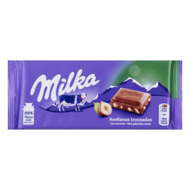 Milka Milka, Germany 100g Milk Chocolate with crushed Hazelnut Filling