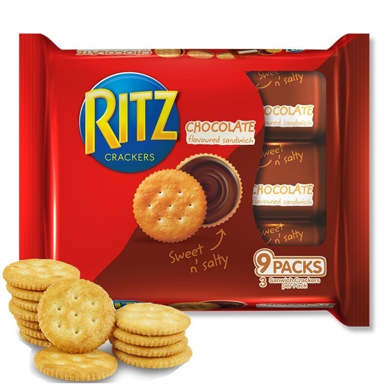 Indonesia imports Kraft Lezhi (Ritz) biscuits chocolate 243g