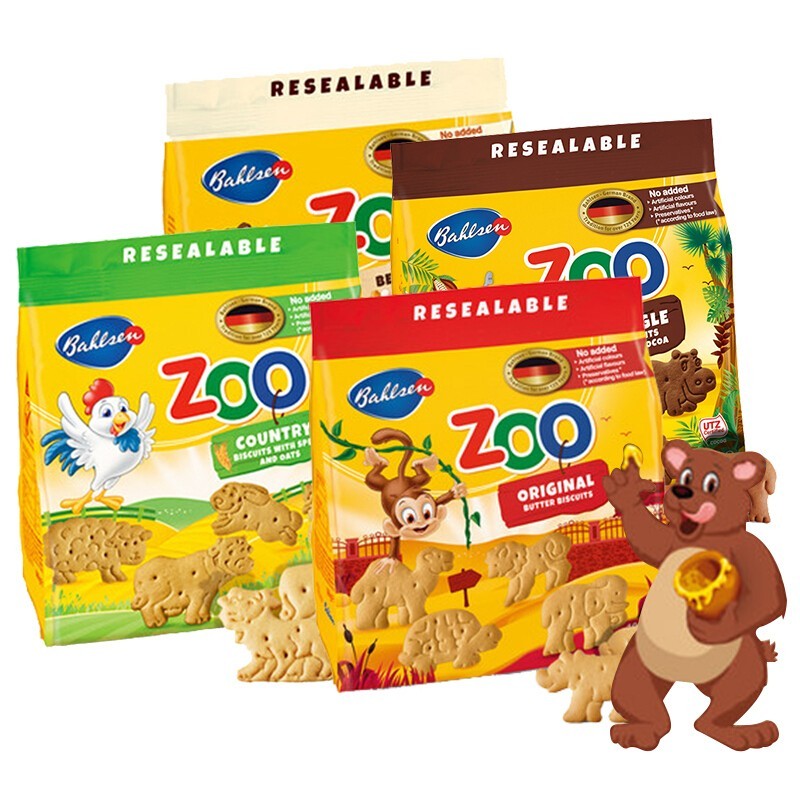 Germany imported Bahlsen ZOO all kinds of animal biscuit 100g