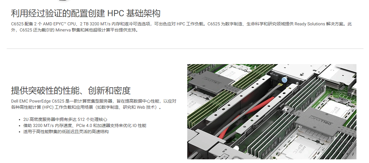 PowerEdge C6525 机架式服务器 - 高级定制服务