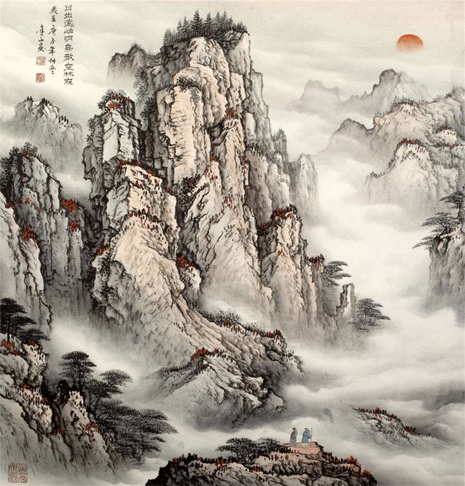 周金古典山水作品