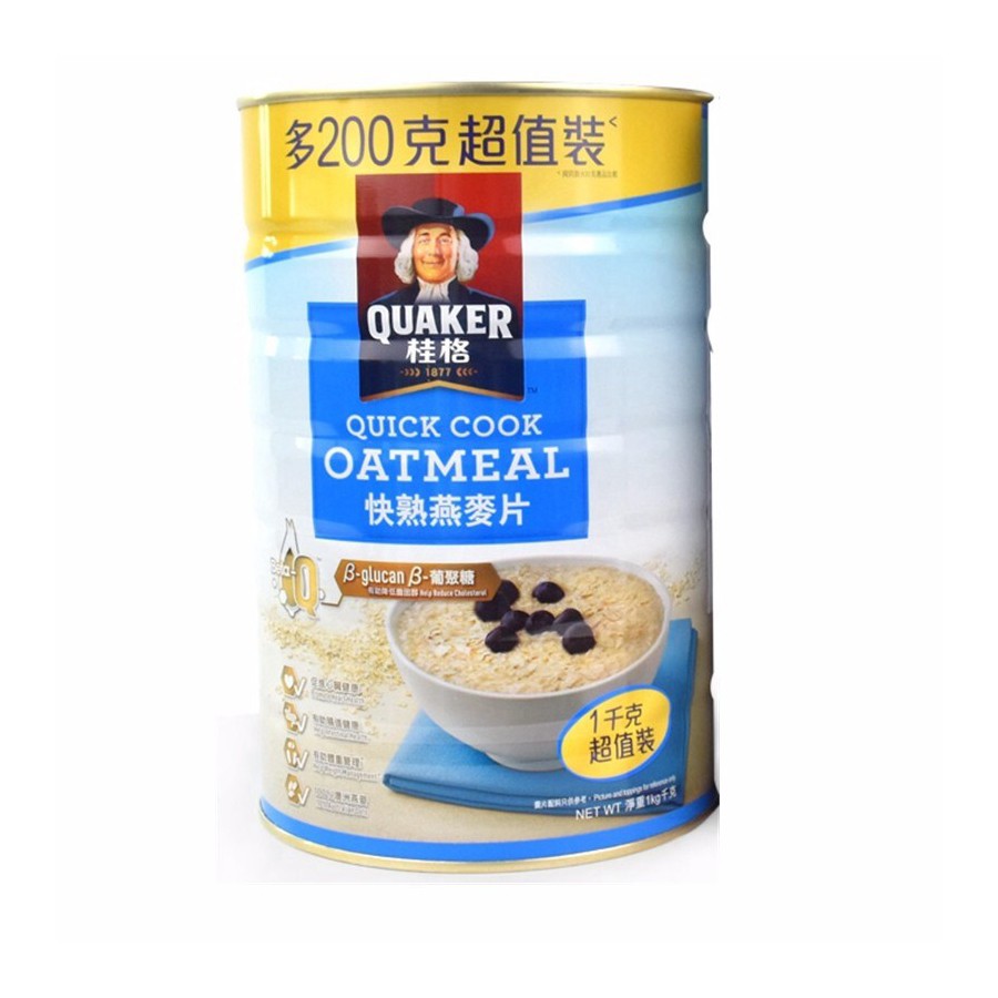 Imported Quaker instant oatmeal blue can 1000g