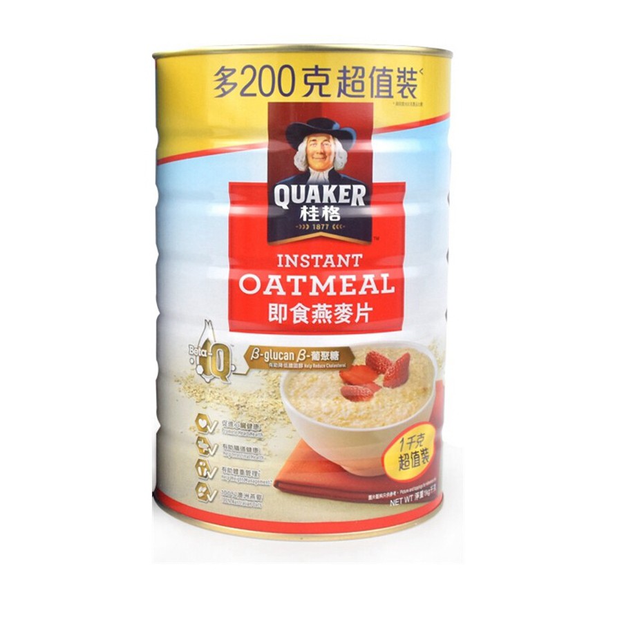 QUAKER Instant oatmeal red can 1000g