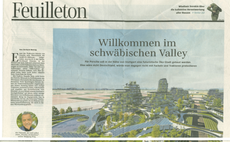 BERICHT DER SÜDDEUTSCHEN ZEITUNG ZUM NEUEN PROJEKT DER FREY ARCHITEKTEN