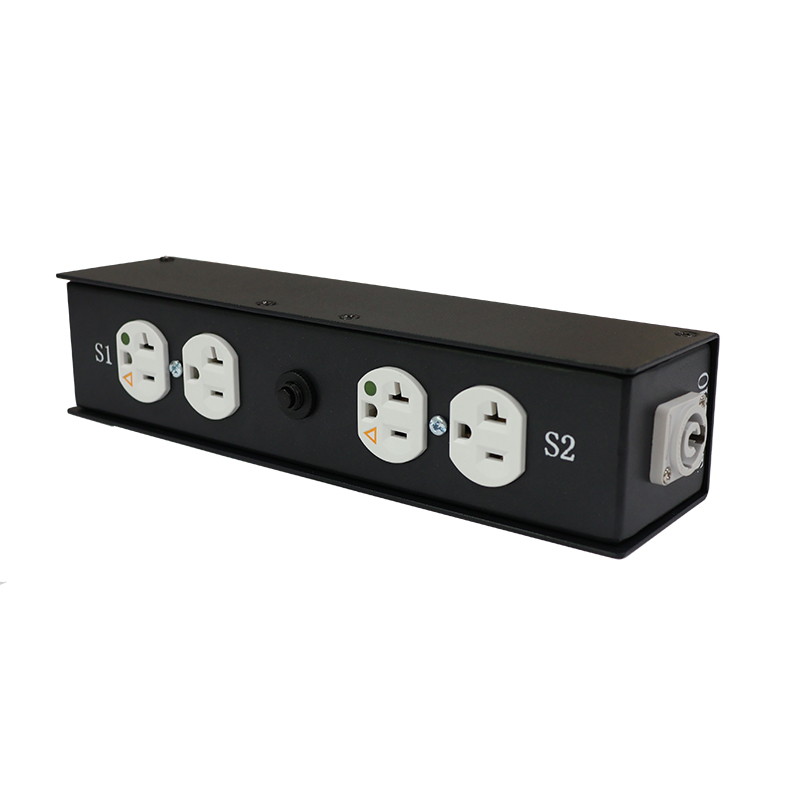 2KW 2-way dual Edison socket junction box (American standard)