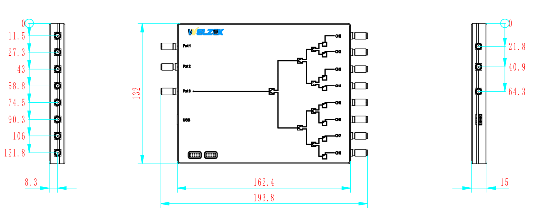 可调增益功分器S8U 可调增益功分器S8U
