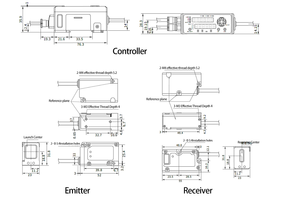 CCD wire diameter measurement sensor CCD wire diameter measurement