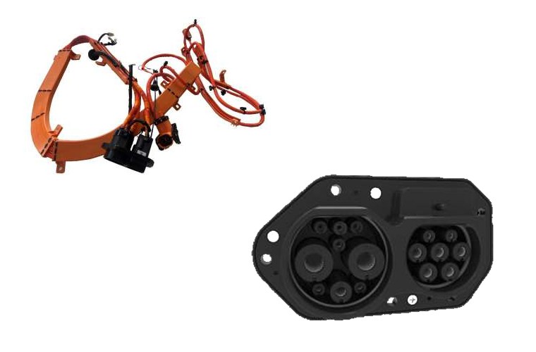 AC/DC integrated socket and wiring harness