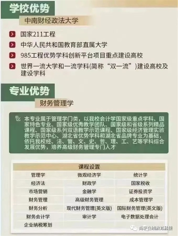 免试211名校，经，管，法融会贯通！