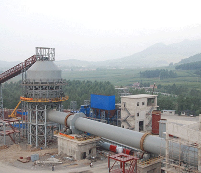  日产800吨活性石灰生产线施工现场