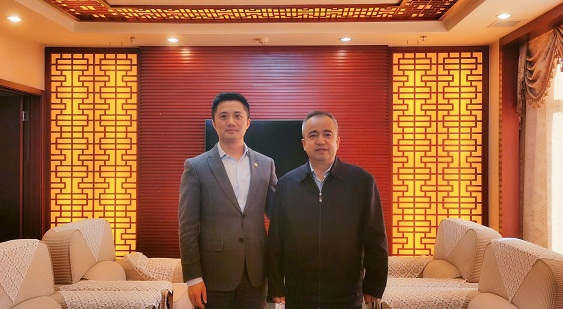阳仁强董事长拜会新疆维吾尔自治区党委常委、副主席艾尔肯•吐尼亚孜