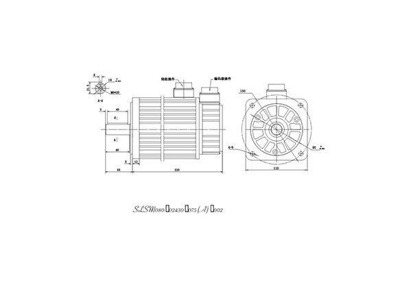 Installation dimensions of servo driver and servo motor
