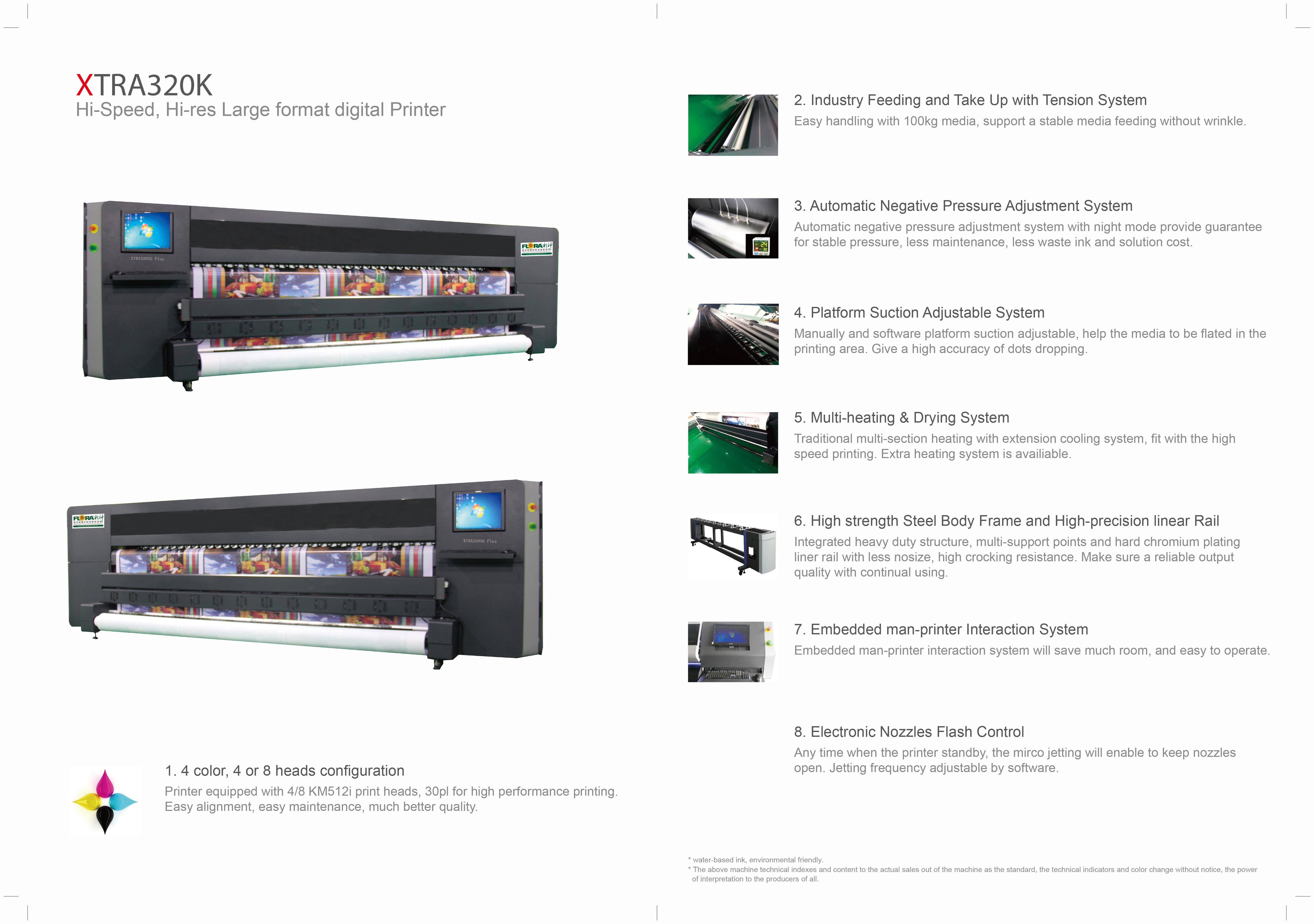 Flora XTRA320K Solvent printer Shenzhen Runtianzhi Digital