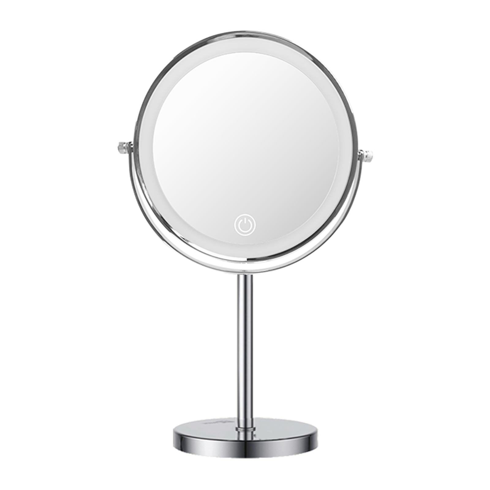 Desktop round lighted makeup mirror