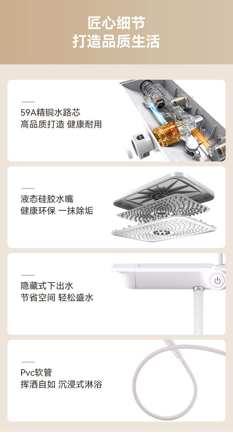 沁霖系列 A8四功能花洒