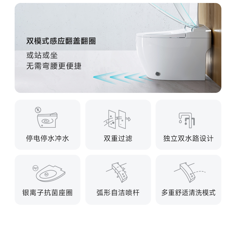 自适应大冲力智能马桶S23 Pro