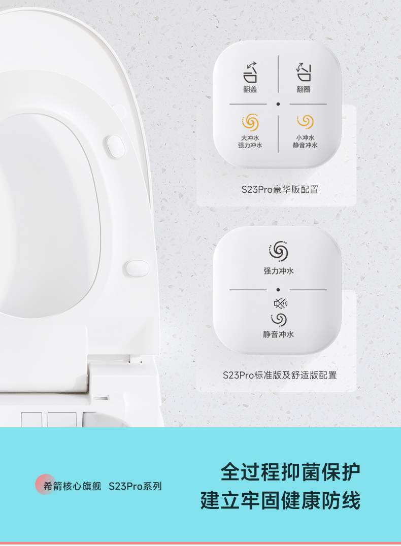 自适应大冲力智能马桶S23 Pro