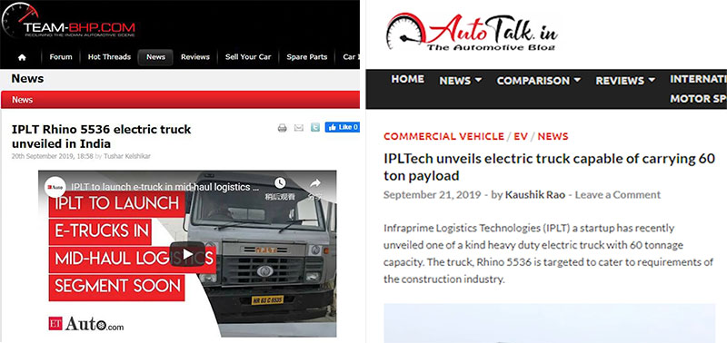 澳门金威尼斯游戏电控系统“亮剑”印度，美日印等主流媒体争相报道印度首辆60吨纯电动重卡汽车！