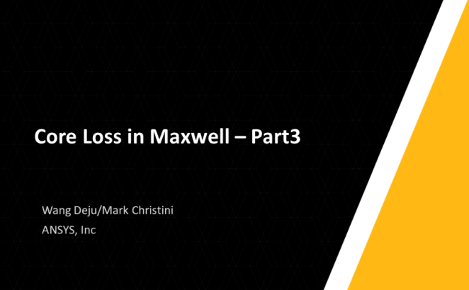 Ansys Maxwell中铁芯损耗计算方法总结-Part3