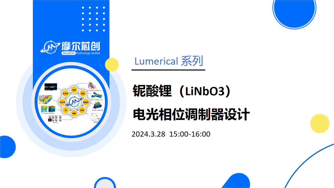 活动回顾 | 铌酸锂（LiNbO3）电光相位调制器设计