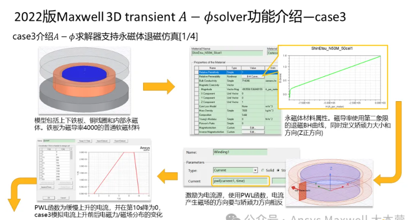 Maxwell 3D Transient A-phi 求解器介绍（3/5）